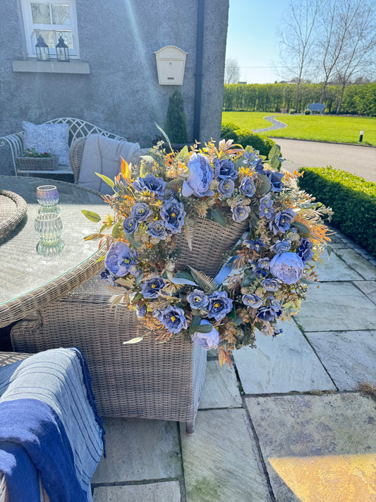 Pastel Blues Wreath